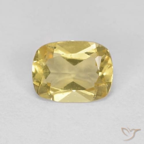1.11ct Naturale Giallo pallido Berillo, Cuscino, VS