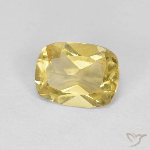 Berillo Giallo pallido naturale da 1.11 ct, Cuscino, VS