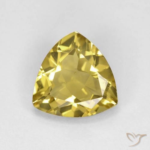 1.88ct Naturale Giallo d'autunno Berillo, Taglio trillion, VS