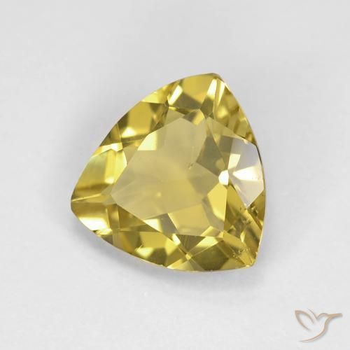 Berillo Giallo d'autunno naturale da 1.88 ct, Taglio trillion, VS