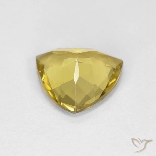 Berillo Giallo d'autunno naturale da 1.88 ct, Taglio trillion, VS