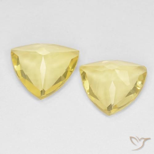 Gemme di Berillo Giallo medio naturale da 2.16 ct, Taglio trillion, VVS