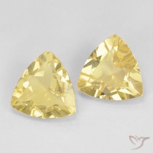 2.67ctw Naturale Giallo di Digione Berillo, Taglio trillion, VVS
