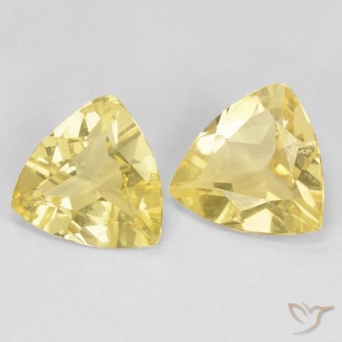 Gemme di Berillo Giallo terroso naturale da 2.31 ct, Taglio trillion, VVS