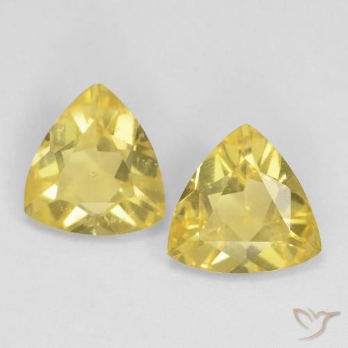 1.52ctw Naturale Giallo chiaro Berillo, Taglio trillion, VS