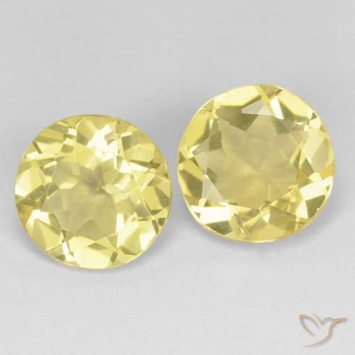 Gemme di Berillo Bombo Giallo naturale da 3.15 ct, Rotondo, VVS