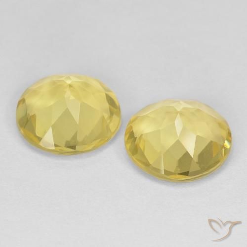 Gemme di Berillo Bombo Giallo naturale da 3.15 ct, Rotondo, VVS