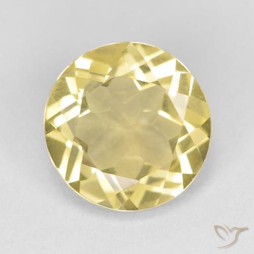 1.65ct Naturale Giallo Digione molto chiaro Berillo, Rotondo, VVS