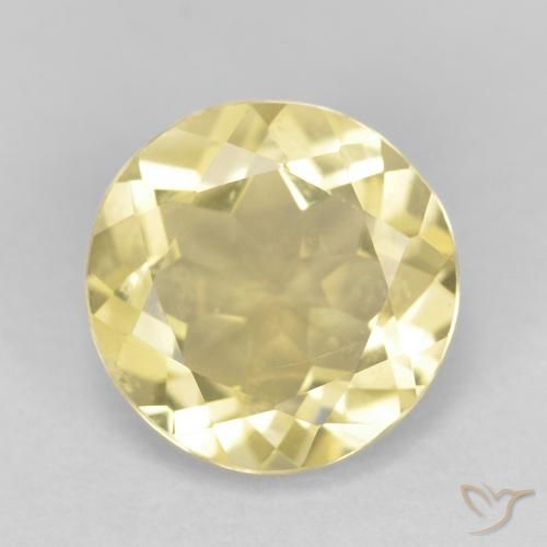 1.72ct Naturale Giallo Digione molto chiaro Berillo, Rotondo, VVS