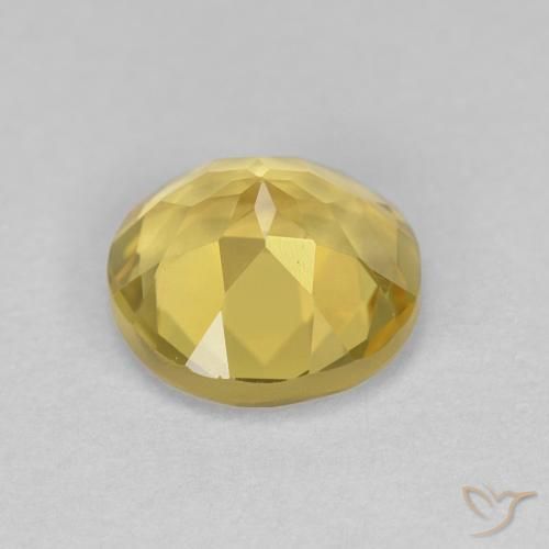 Berillo Giallo medio naturale da 1.26 ct, Rotondo, VVS
