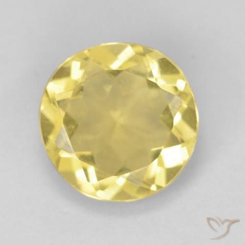 1.52ct Naturale Bombo Giallo Berillo, Rotondo, VVS