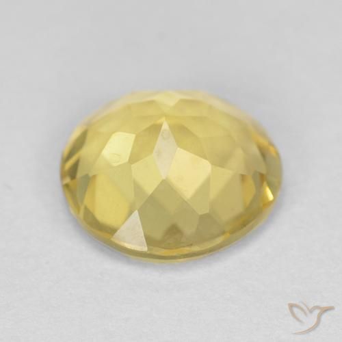 Berillo Bombo Giallo naturale da 1.52 ct, Rotondo, VVS