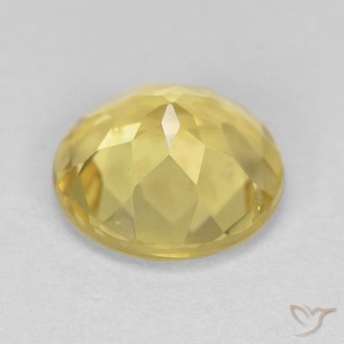 Berillo Giallo medio naturale da 1.69 ct, Rotondo, VVS