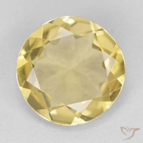 2.02ct Naturale Giallo terroso Berillo, Rotondo, VVS