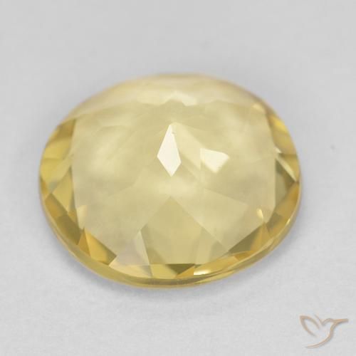 Berillo Giallo terroso naturale da 2.02 ct, Rotondo, VVS