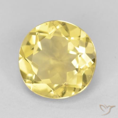 Berillo Giallo Toscana naturale da 1.74 ct, Rotondo, VVS