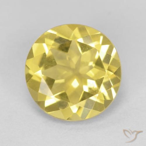 1.59ct Naturale Giallo miele chiaro Berillo, Rotondo, VVS