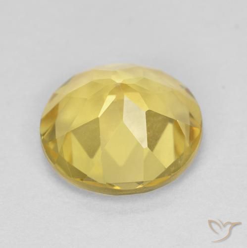Berillo Giallo miele chiaro naturale da 1.59 ct, Rotondo, VVS