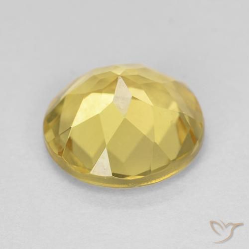 Berillo Giallo miele chiaro naturale da 1.58 ct, Rotondo, VVS