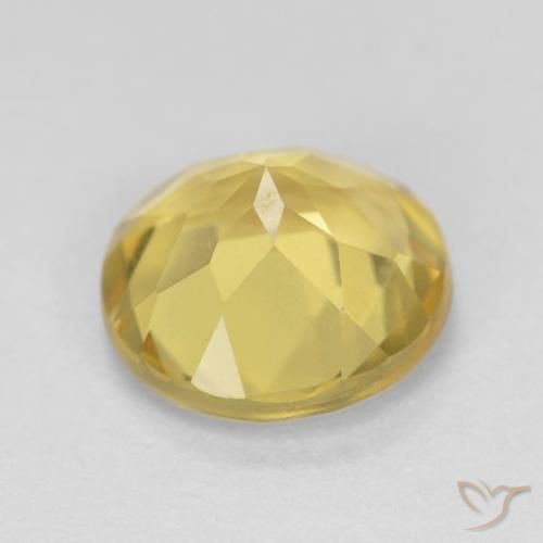 Berillo Giallo medio naturale da 1.65 ct, Rotondo, VVS