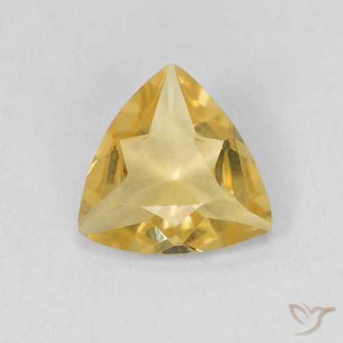 0.82ct Naturale Giallo terroso Berillo, Taglio trillion, VVS