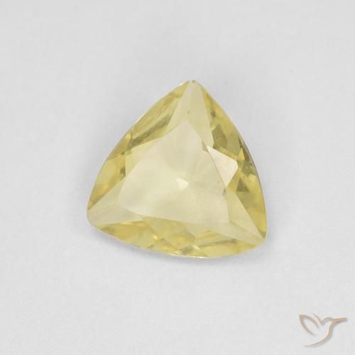 0.71ct Naturale Giallo miele chiaro Berillo, Taglio trillion, VVS