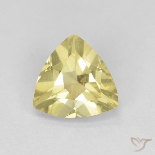 0.90ct Naturale Bombo Giallo Berillo, Taglio trillion, VVS