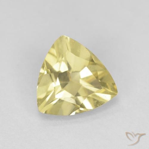 Berillo Bombo Giallo naturale da 0.90 ct, Taglio trillion, VVS