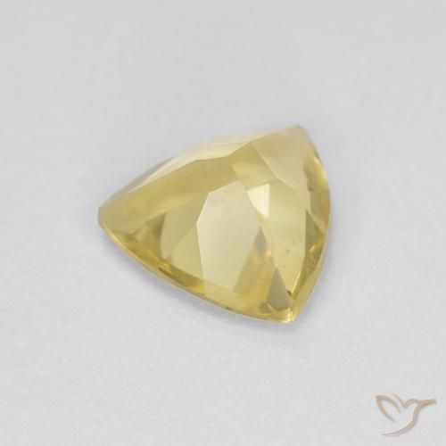 Berillo Bombo Giallo naturale da 0.90 ct, Taglio trillion, VVS