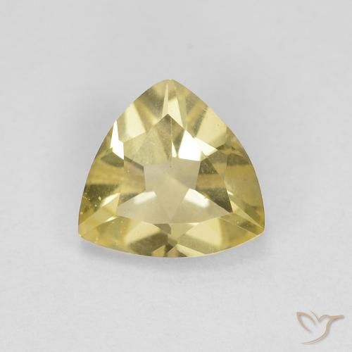 0.92ct Naturale Giallo di Digione Berillo, Taglio trillion, VVS
