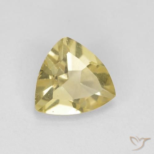Berillo Giallo di Digione naturale da 0.92 ct, Taglio trillion, VVS