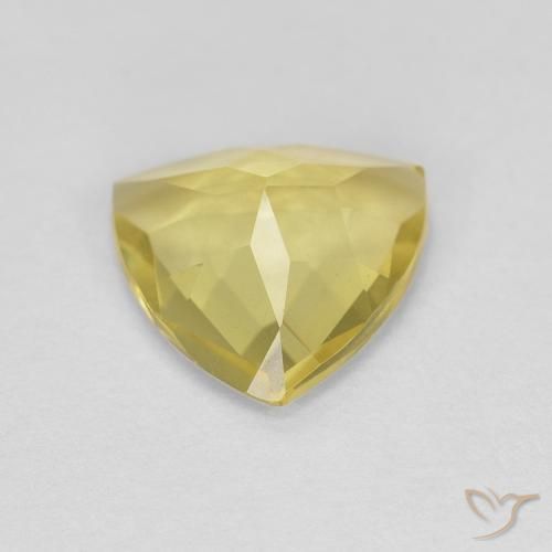 Berillo Giallo terroso naturale da 1.18 ct, Taglio trillion, VVS