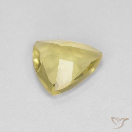 Berillo Giallo medio naturale da 0.91 ct, Taglio trillion, VVS