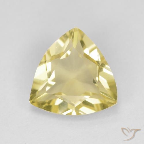 1.51ct Naturale Giallo terroso Berillo, Taglio trillion, VVS