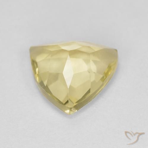 Berillo Giallo terroso naturale da 1.51 ct, Taglio trillion, VVS