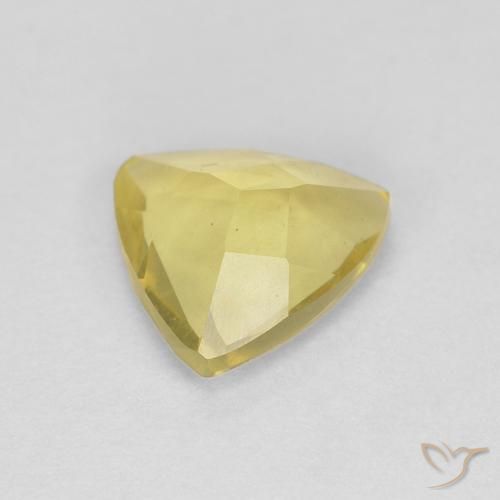 Berillo Giallo chiaro naturale da 1.01 ct, Taglio trillion, VVS