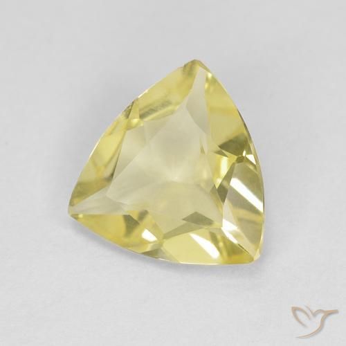 Berillo Bombo Giallo naturale da 1.03 ct, Taglio trillion, VVS