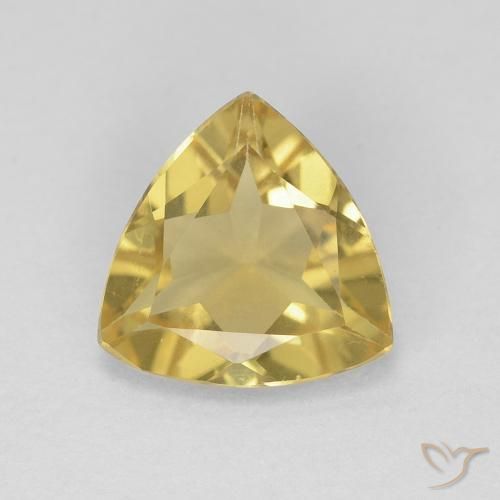 1.22ct Naturale Giallo ricco Berillo, Taglio trillion, VVS