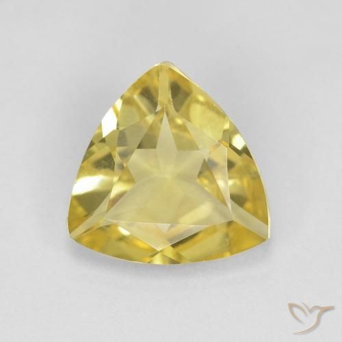 1.30ct Naturale Giallo chiaro Berillo, Taglio trillion, VVS