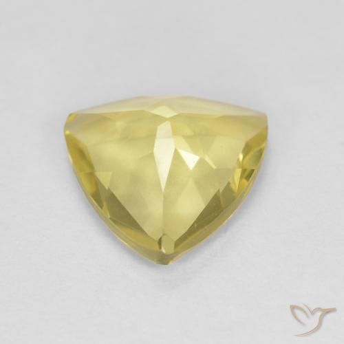 Berillo Giallo chiaro naturale da 1.30 ct, Taglio trillion, VVS