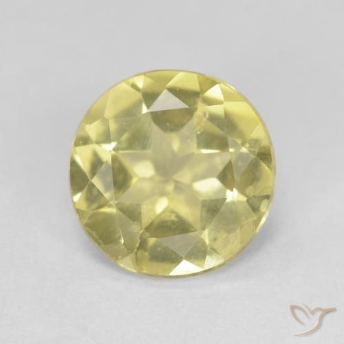 1.48ct Naturale Giallo Ananas Chiaro Berillo, Rotondo, VVS