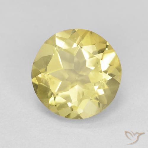 1.72ct Naturale Giallo Digione molto chiaro Berillo, Rotondo, VVS