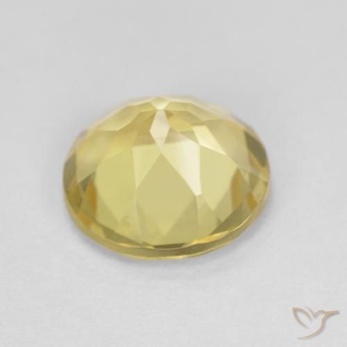 Berillo Giallo Digione molto chiaro naturale da 1.72 ct, Rotondo, VVS