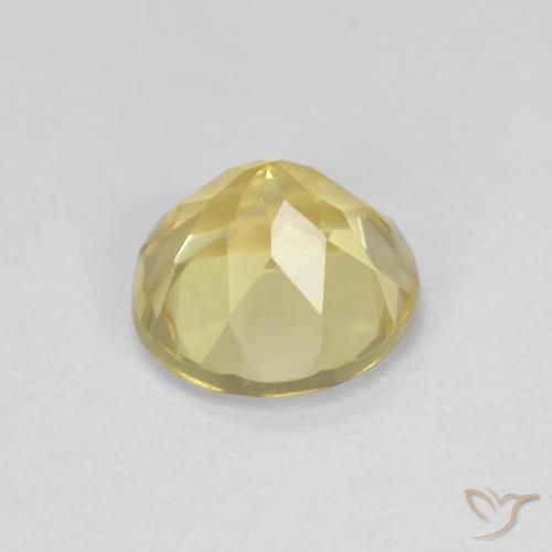 Berillo Giallo chiaro naturale da 1.35 ct, Rotondo, VVS