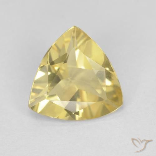 1.23ct Naturale Giallo chiaro Berillo, Taglio trillion, VVS