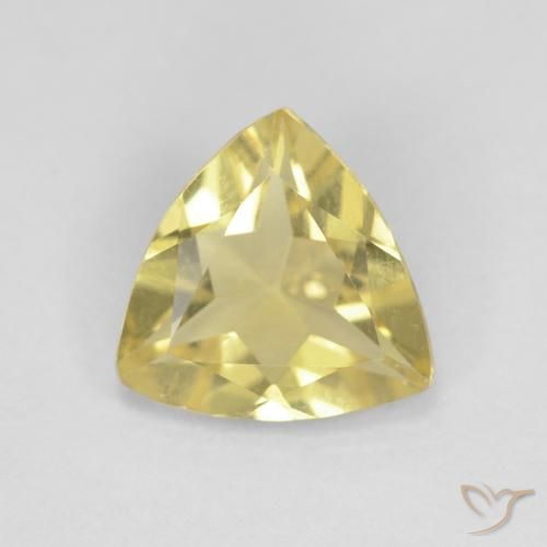 1.05ct Naturale Giallo medio Berillo, Taglio trillion, VVS