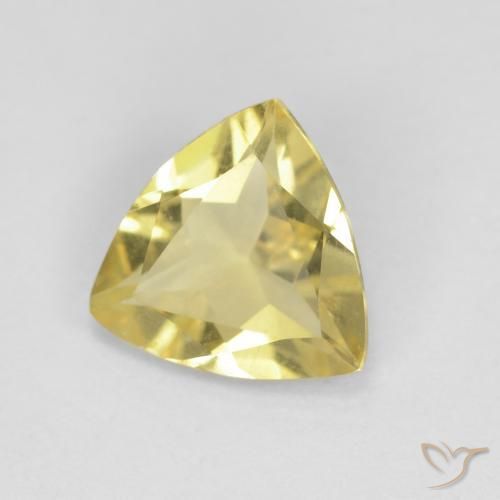 Berillo Giallo medio naturale da 1.05 ct, Taglio trillion, VVS