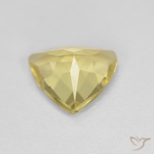Berillo Giallo medio naturale da 1.05 ct, Taglio trillion, VVS