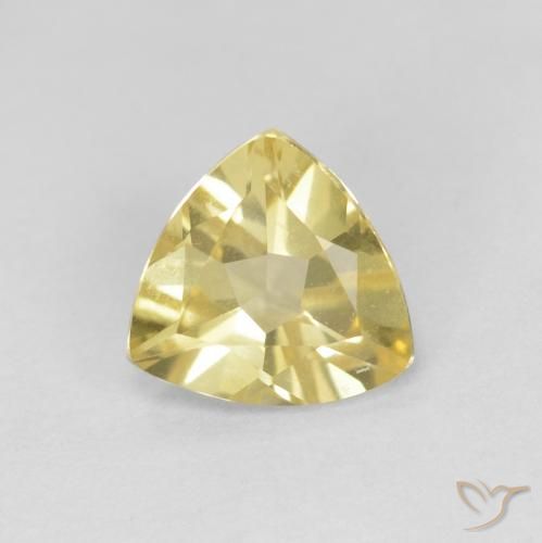 1.03ct Naturale Giallo dorato chiaro Berillo, Taglio trillion, VVS