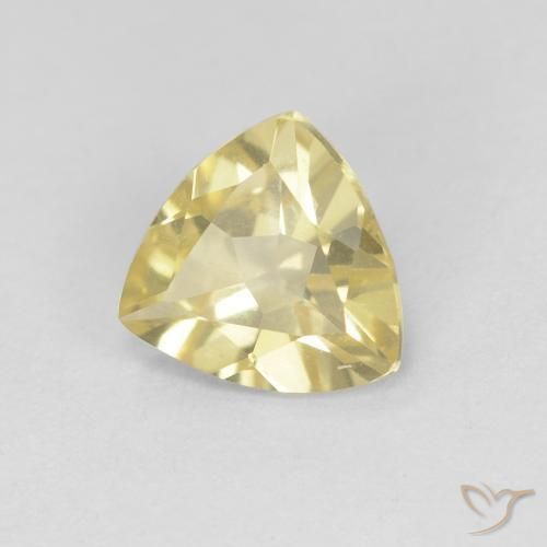 Berillo Giallo dorato chiaro naturale da 1.03 ct, Taglio trillion, VVS